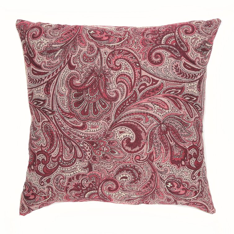 Burgundy paisley 2025 throw pillows